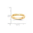 thumbnail image 3 of DewberryDiamonds 14k Yellow Gold 3mm Lightweight Half Round Wedding Band Size 10 (Weight : 2.32 gm, Width : 3 mm), 3 of 5
