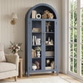 thumbnail image 3 of Lumiparty Arched Kitchen Pantry Cabinet, 5-Tier Storage Cabinet for Kitchen Dining Room, Blue, 3 of 7