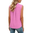 thumbnail image 6 of Linen Tank Top Flowy Plain Gauzy Tees Loose Fit Cami Linen Vest Women Flowy Tops For Women Summer Tops Womens Summer Tops Cotton Boho Tops Linen Long Sleeve Shirt Women Hot Pink2 3XL, 6 of 8