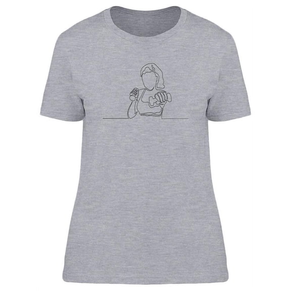 Young Woman Doing Fitness T-Shirt Women -Image by Shutterstock, Female x-Large