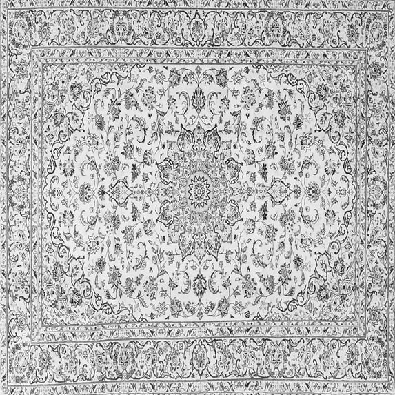 Ahgly Company Indoor Square Medallion Gray Traditional Area Rugs, 3' Square
