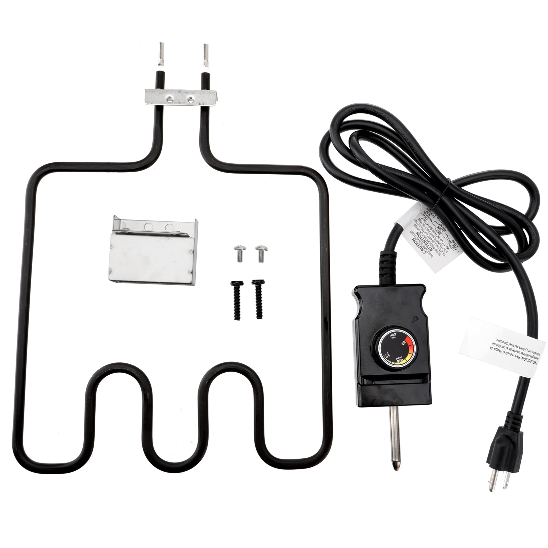 Heating Element 1500W with Adjustable Thermostat Cord Controller Fit for Masterbuilt Electric Smoker and Grill Range Bake