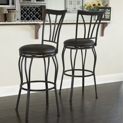 Ashton Adjustable Barstools, Dark Bronze Metal Finish, 2pk Walmart