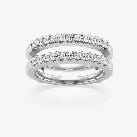 Zoya Jewel Round Cut 2.5 Ct VVS1/D Lab Simulated Diamond Rings - 14K White Gold Plated Wedding Jewelry - Simple Proposal Anniversary Bands for Women