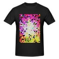 thumbnail image 4 of Bingfone Colorful Tie Dye Stained Glass 3 Men'S Loose Fit Short-Sleeve Pocket T-Shirt, 4 of 7