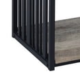 thumbnail image 4 of Benjara Nori 23" NightStand- 2 Shelves- Metal Base- MDF- Antique Oak & Black, 4 of 6