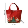 thumbnail image 3 of Christmas Drawstring Gift Bags, Multicolour Canvas Pouches with Adorable Holiday Patterns, Versatile for Wrapping Treats and Decorations for Parties and Celebrations, 10x10cm and 18x10cm, 3 of 6