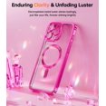 thumbnail image 3 of Funda de teléfono Meifigno diseñada para iPhone 16 Pro 6.3, color rosa intenso, 3 of 7