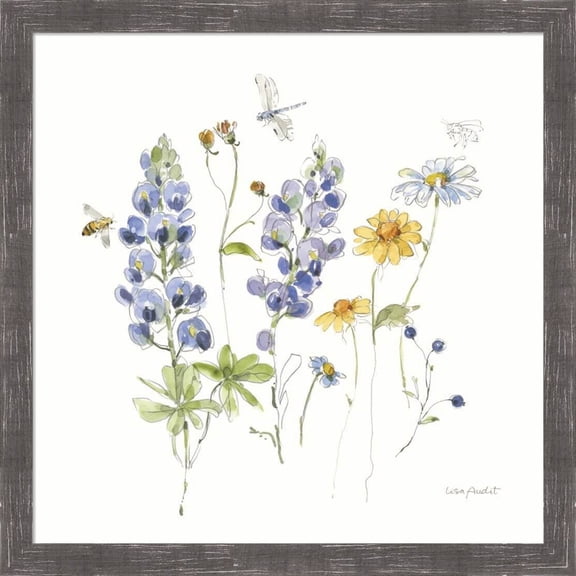 Great Art Now Lovely Blues IV by Lisa Audit, Framed Wall Art, 17.75W x 17.75H