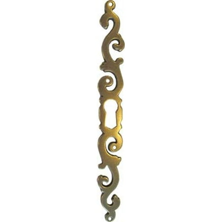Antique Brass Early American Right Hand Keyhole Cover - AB-0108