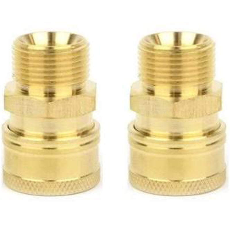 M22 14mm Brass High Pressure Washer Hose Outlet Adaptor Hose Extension Joint AM5 