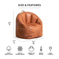 Big Joe Joey Large Bean Bag Chair All Ages Blazer Faux Leather with On