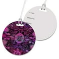 thumbnail image 1 of KuzmarK Luggage Travel Round Bag Tag -  Paisley Pretty Painting, 1 of 1