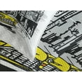 thumbnail image 4 of Ambesonne Sketchy Quilted Bedspread Set 3 Pcs, Cab in New York City, King Size, Black Taupe Yellow, 4 of 5