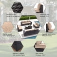 thumbnail image 2 of ALAULM 12 Pieces Outdoor Patio Furniture Set,Brown PE Rattan Sectional Patio Conversation Set with Sand Seat Cushions and 2 Coffee Tables, 2 of 7