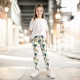 thumbnail image 2 of Gubotare Little Girl Leggings Girls' Leggings Full Length Pants with Elastic Waist Soft Stretchy Athletic Pants for Kids Size 7-8 (White,7-8 Years), 2 of 8
