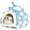 Blue, variant on LyssKMK Guinea Pig Hideout Cave Cute Yellow Cloud Warm Fleece Bed for Small Animals Enclosed Bunny Tent Hut with Hanging Toy Washable Pet House for Dwarf Rabbit Chinchilla Ferret (Yellow)