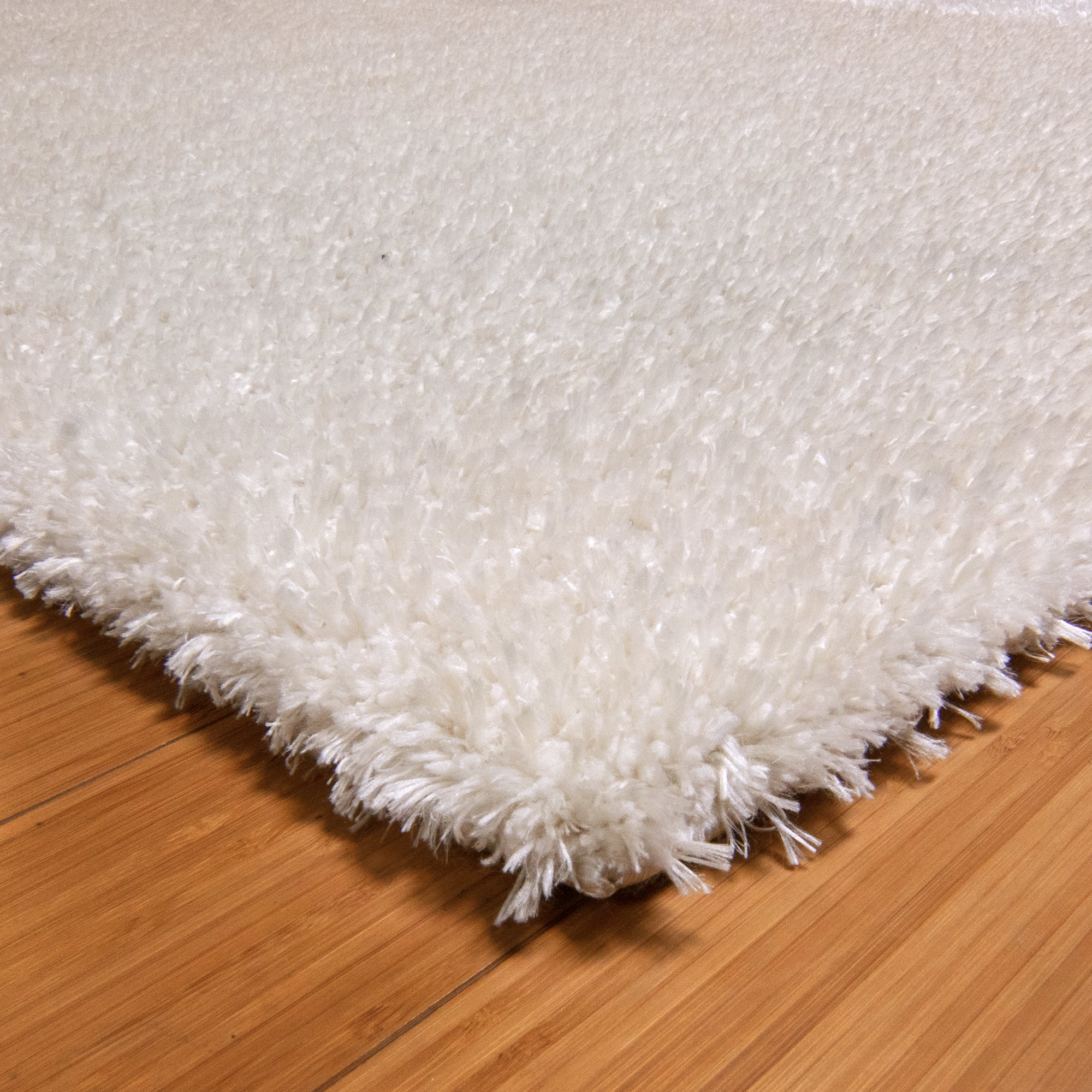 Gertmenian Thayer Solid Shag Solid Color Ivory Indoor Area Rug, 8x10