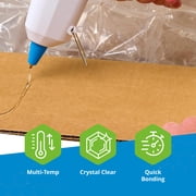 AdTech Crystal Clear Multi Temp Full Size Hot Glue Sticks, Full Size 11 x .44, 24 Sticks