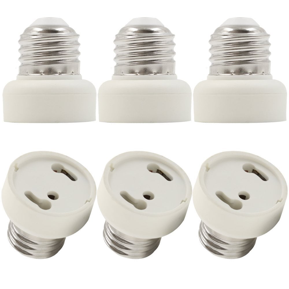 2pcs GU24 to E27/E26 LED Light Bulb Lamp Lampen Holder Adapter Socket Converter! 