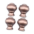 thumbnail image 4 of deevoka 4 Pieces Curtain Rod Finials Drape Rod Finals Heads for Indoor Bedroom Hotel Rose Gold, 4 of 9
