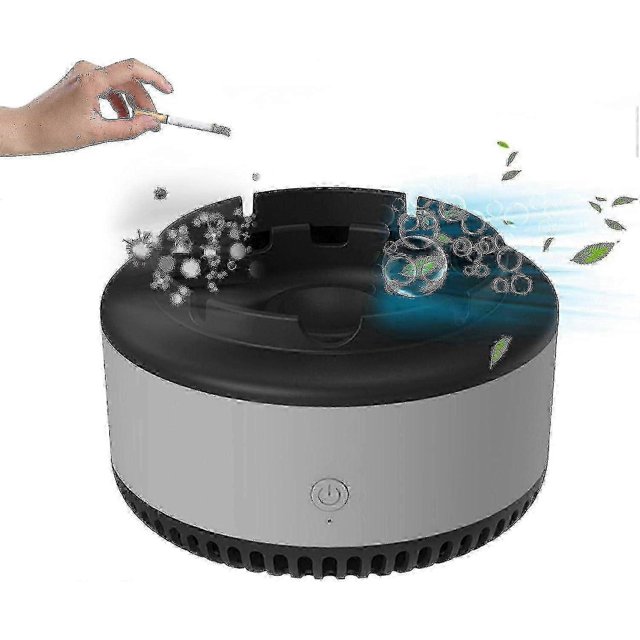 Smokeless Ashtray with Air Purifier, Odor Eliminator Ashtray with Negative Ions, Car Home Air Purifying Ashtray