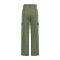 thumbnail image 6 of Htigea Clearance Women's Hiking Pants Lightweight Cargo Pants Elastic Waist Cargo Athletic Pants for All Seasons Today Deals Army Green,L, 6 of 7