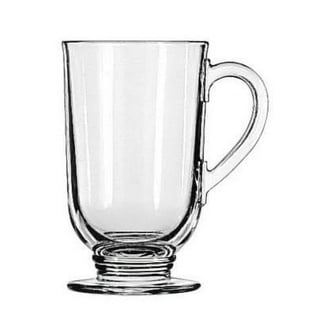 Libbey 5294, 8.25 Oz Irish Glass Coffee Mug, Optic Design