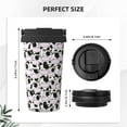 thumbnail image 3 of Picia Cute Animal with Cow Pattern 500ml Carry Insulated Coffee Mug, Stainless Steel Travel Mug with Hidden Handle, Leak-Proof for Car, Office, Home, and Outdoor Use, 3 of 8