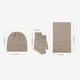 thumbnail image 2 of Conjunto de gorros y bufandas Prolriy para hombre y mujer, gorros, bufandas y guantes de lana cálidos y bonitos para otoño e invierno, gorros de punto para la nieve, mitones y bufandas, color negro., 2 of 3