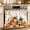 Orange, variant on Oven Skirt Curtain for Kitchen 20x27 Inch, Orange White Pumpkin Oven Curtain with 8 Ribbon Ties & Ruffle Trim, Stove Skirt Curtain Dishwasher for Cabinets Fall Thanksgiving Maple Leaf Retro Black