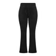 thumbnail image 7 of Kukoosong Slim Straight Pants for Women, Women's Solid Color Elastic Waisted Sports Casual Pants, Long Pants, Palazzo Pants, 7 of 7