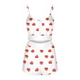 thumbnail image 4 of Conjunto de dobladillo con volantes y bloques de colores con estampado informal para mujer, traje de chaleco con tirantes sexy para el hogar Wmkox8yi bvn434, 4 of 5