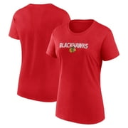 Women's Logo Athletic Red Chicago Blackhawks Launch Scoop Neck T-Shirt