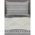 thumbnail image 3 of Tribal Comforter & Sham Bedding Set, Aztec American Folkloric Art Borders Tribal South America Culture, 3 pcs Duvet Set Microfiber Filling Quilt, 5 Sizes, Black White, by Ambesonne, 3 of 4