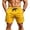 Yellow, variant on Workout Shorts for Mens Solid Color Elastic Drawstring Athletic Shorts with Pockets Gym Running Shorts