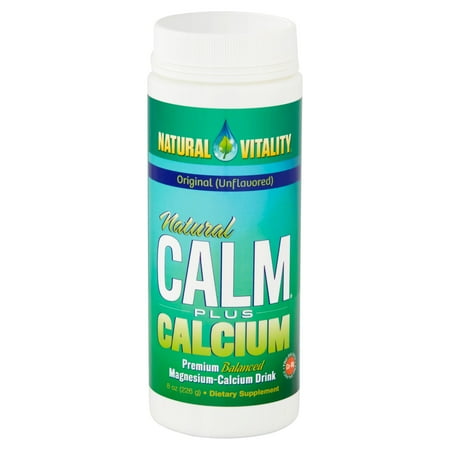 Fiber Supplement Plus Calcium - Natural Vitality Calm plus Calcium Magnesium Supplement, 8oz