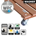 thumbnail image 5 of Wagner design yourself 11.4" Terra Cotta Wood Plastic Composite Square Plant Caddy, 5 of 6
