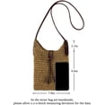 thumbnail image 4 of Kukuzhu Womens Small Straw Crossbody Bag Handwoven Beach Shoulder Bag Handbag Purse with Tassel for Summer, 4 of 6