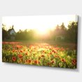 thumbnail image 2 of Poppy Field under Bright Sunlight - Large Landscape Canvas Art Print, 2 of 3