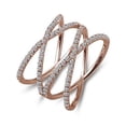 thumbnail image 3 of Lafonn Classic Sterling Silver Rose Gold Plated Simulated Diamond Ring (0.92 CTTW), 3 of 5