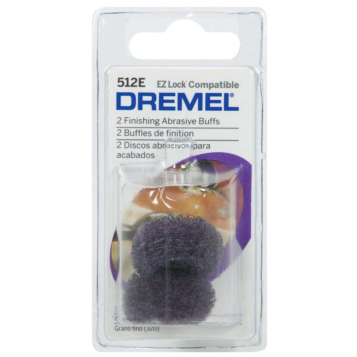 Dremel 512E Abrasive Buff, 1 in Dia, 7/64 in Thick, Steel Pair