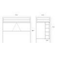 Amolife Twin Loft Heavy Duty Bunk Bed Frame with Stairs and Fullength
