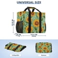 thumbnail image 3 of Large-capacity handheld storage bag Thickened picnic travel bag oversized clothing luggage organizing bag Beautiful Hand-painted Sunflowers, 3 of 8