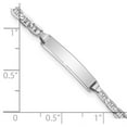 thumbnail image 2 of 4.3mm 14k White Gold Nautical Ship Mariner Anchor Link ID Bracelet 7 Inch Identification Bracelet for Women, 2 of 2
