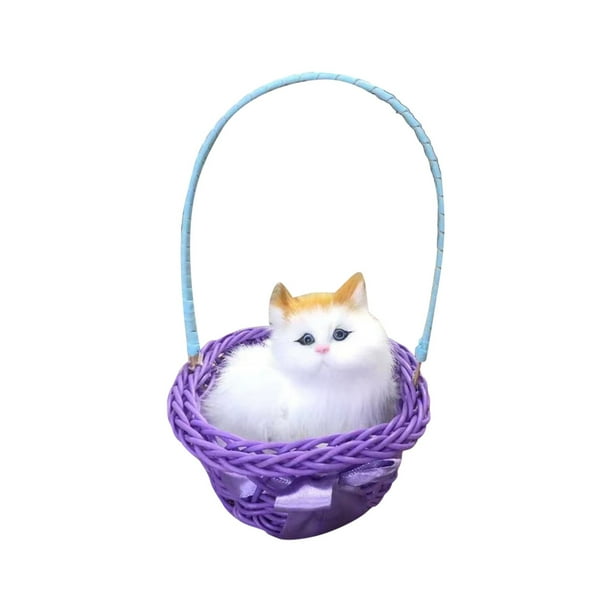 Juguetes Divertidos Gato En Cesta Colgante De Encaje Muñeco Mini Gato En Zapato Con Sonido De Maullido Juguetes Decorativos De Gatitos Dormidos Para Niños Y Niñas