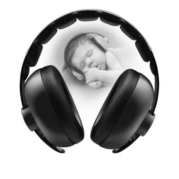 BBTKCARE Baby Noise Cancelling Over Ear Headphones, Black