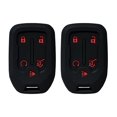 thumbnail image 2 of 2 Pcs Smart Key Fob Cover Case Protector Fit for GMC Acadia Terrain Yukon Chevrolet Suburban Tahoe Keyless Entry Remote Fob Skin Jacket Holder Key Protection Case (Black with red), 2 of 4