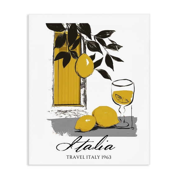 Stupell Industries Contemporary Travel Italia Lemons Canvas Art, 16 x 20, by Annabelle Hall