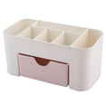 thumbnail image 1 of Organizador de MaquillaJe 6 Compartimentos Con Cajón, PP, Organizador de Escrito de Estilo Simple para Cosmética, Baño, Oficina, 1 of 8